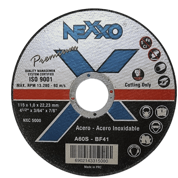 Disco Corte Metal Nexxo  4 1/2 X 1Mm 10 Un